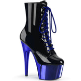 7" Heel ADORE-1020 Black Pat Royal Blue